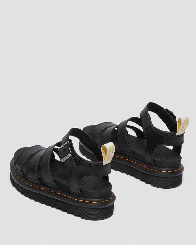 Dr Martens Vegan Blaire Felix Gladiatorsandaler Dame Svarte | Norge 487ZUT